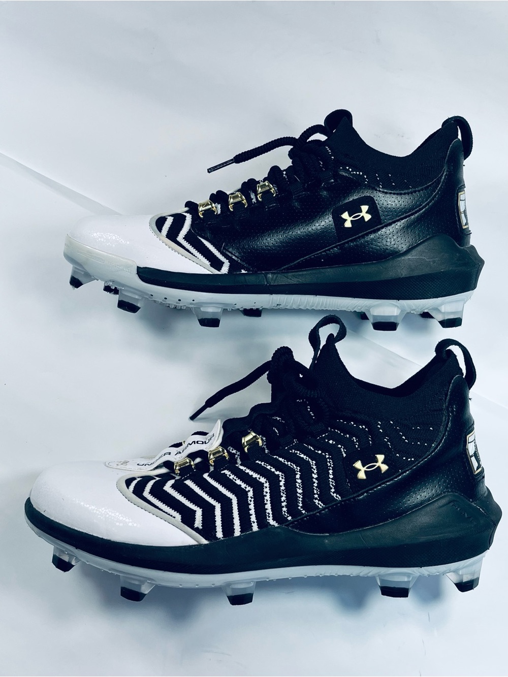 Under Armour Harper9 PRO ST BH Show Men’s 10.5 Black White Gold Baseball Cleats
